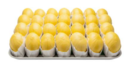 A durian mochi, white background isolated