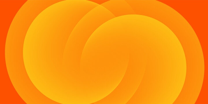 Abstract orange background with circles. Vector illustration - Powered by Adobe