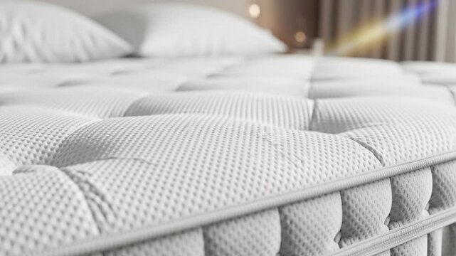 Comfortable new mattress cushioning pressure points