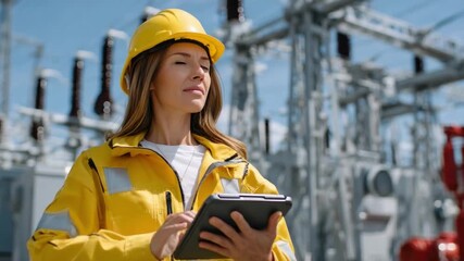 Energy Guardian: An engineer inspects power plant, embodying expertise and dedication amidst the intricate machinery, symbolizing innovation and commitment.