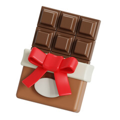 Chocolate bar 3D illustration