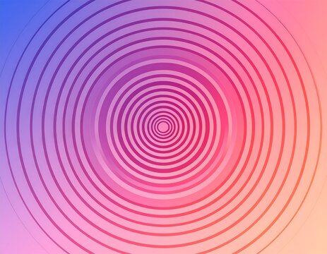 Abstract concentric circles with vibrant color gradient background.