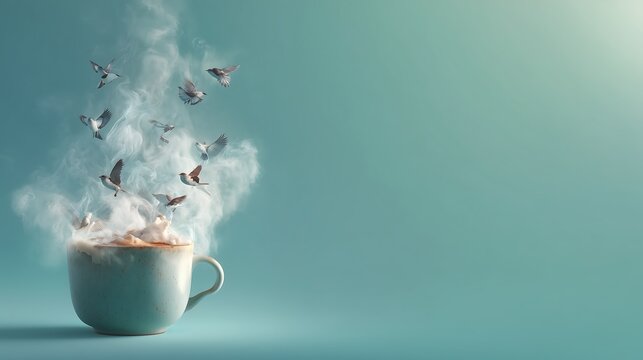 Enjoy a magical morning coffee with soaring songbirds