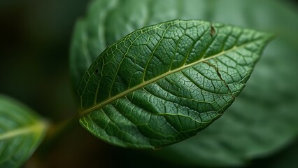 weakness. A macro photograph of a young leaf with intricate, damaged vein patterns, symbolizing hidden vulnerability. gardening catalogs.