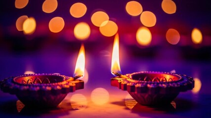 Diwali candles flicker, a warm glow spreads