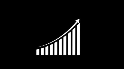 Business growth concept in allusive graph chart showing marketing sales profit increasing to future target. Excellent financial status of corporate business rise up. business growth bar graph, - Powered by Adobe