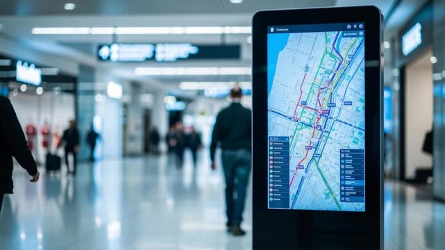 Modern digital map helps navigate urban transit