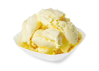 Whipped Butter Blend in Bowl Isolated on White