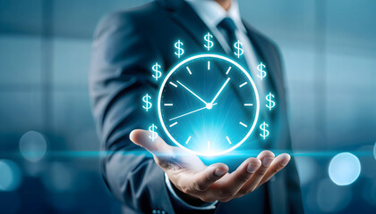 Business Time Value and Financial Efficiency Concept