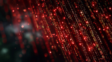 Red Light Stream: A mesmerizing cascade of red lights streams diagonally, creating a dynamic and engaging visual, perfect for tech-related themes and abstract concepts.