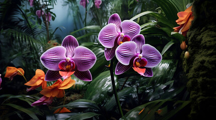 purple orchid in the garden