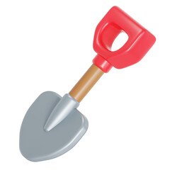 Shovel 3D illustration