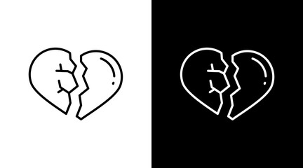 Breakup White Icon Set Design