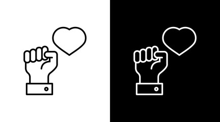 Empowerment White Icon Set Design