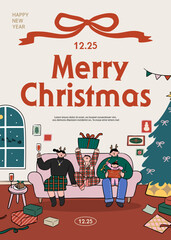 Christmas illustration. Web-Banner. POP-UP
