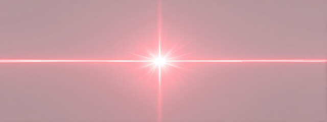 Bright pink light effect radiating from center against soft white background, creating flat design aesthetic. This evokes sense of calm and tranquility