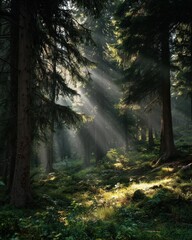 Fototapeta premium Mountain Sunset Silhouette