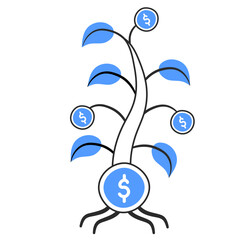 long term investment  illustration for UI design and WEB design