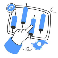 stock market  illustration for UI design and WEB design