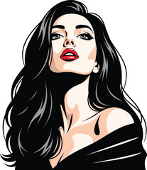 woman with long hair