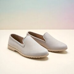 Fototapeta premium Pastel Advertising Shot of Women’s Comfort Shoes
