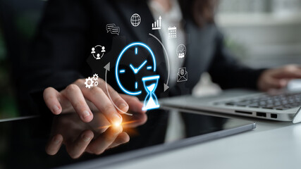 Time management improves productivity and workflow efficiency by organizing tasks, tracking performance, and optimizing work schedules for better focus and balanced performance. Parse