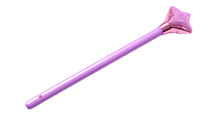 Pink Star Wand Prop for Fantasy Play & Celebrations on transparent background png