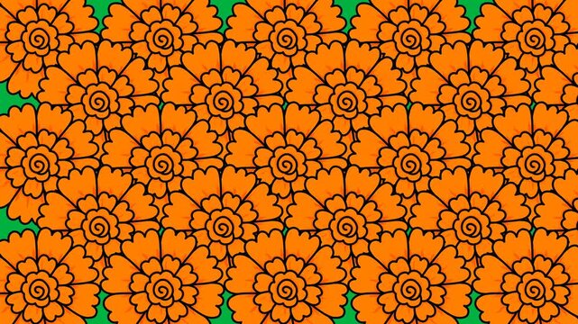 Calendula Flower Bloom Transition on Green Screen - Flower Growth Animation fills the screen