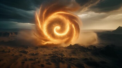 A glowing cyclone spirals with intense radiant energy, swirling light and motion into a vivid vortex that feels powerful, futuristic, and dynamic, blending neon hues with mesmerizing atmospheric effec - Powered by Adobe