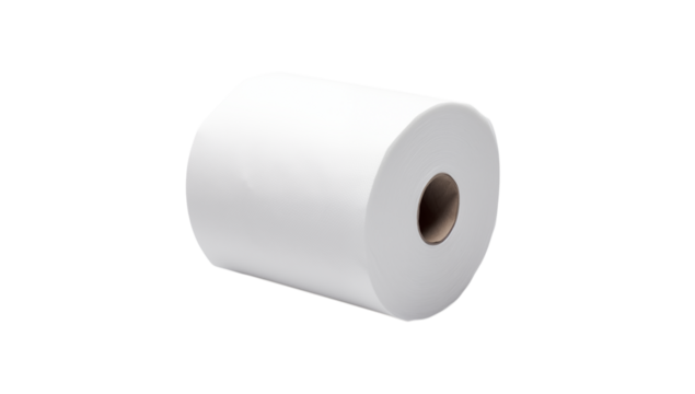 White Paper Roll for Cleaning & Household Use on transparent background png - Powered by Adobe