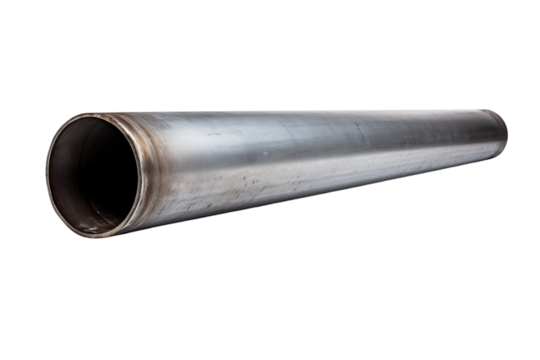 Industrial Metal Pipe Steel Tube Construction Engineering Component on transparent background png