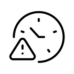 Time Alert Professional Line Icon Pack With Modern Minimalist Style, Unique Editable Designs, and High-Quality Symbols for Timely Reminders