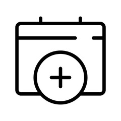 Obraz premium Calendar Plus icon set featuring modern, intuitive symbols for adding events, scheduling tasks, and efficient time management