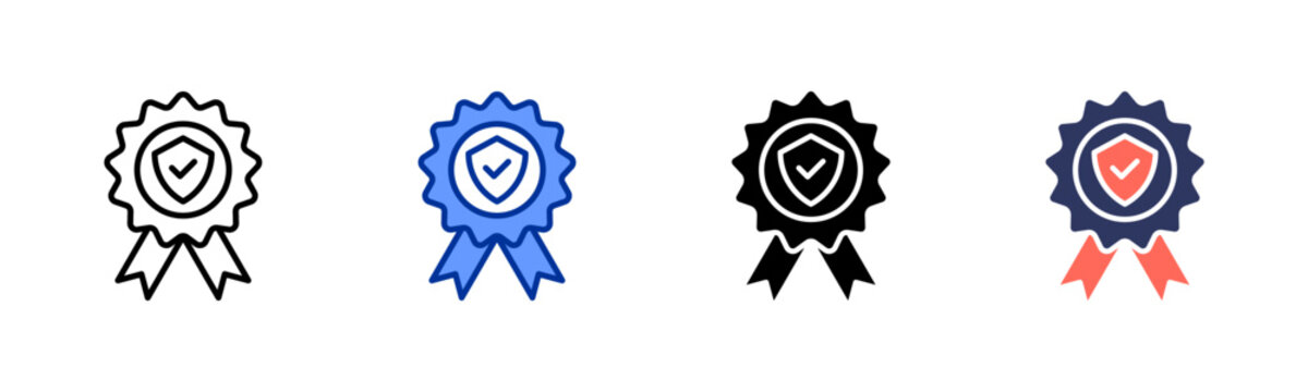 Authentic icon set multiple style collection