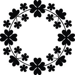 Black Clover Wreath Silhouette Circular Arrangement 3