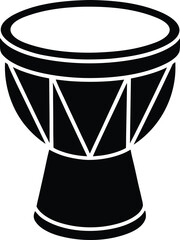 Black Irish Drum silhouette vector graphic