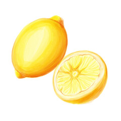 lemon slice isolated on white