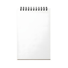 A blank white notepad with a spiral binding, ready for notes and sketches.