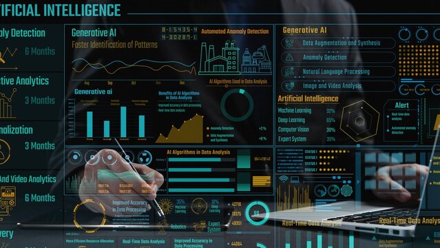 Explore a modern data analytics dashboard showcasing the capabilities of generative AI, automated detection, and real-time analysis for effective business intelligence solutions. Cipher