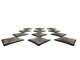 Stone Path Stepping Stones Perspective Pavement Design on transparent background png