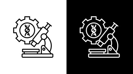 Biomedical Engineering White Icon Set Design