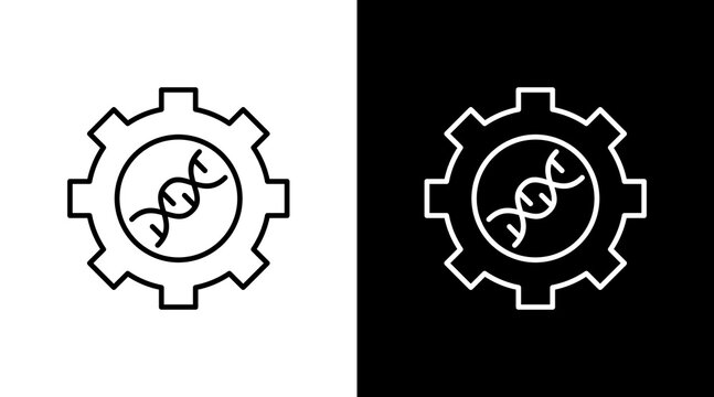 Biomedical Engineering  White Icon Set Design