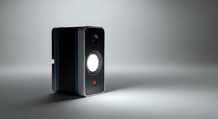 Experience crystal-clear audio with this modern speaker, perfect for home entertainment or professional audio projects, delivering rich sound and sleek style