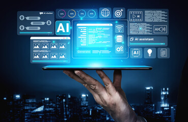 AI assistant with chatbot windows, code editor, and performance analytics for intelligent automation and development Parse