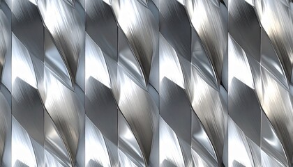 Abstract Metallic Sculpture Modern Chrome Design with Dynamic Twisted Shapes