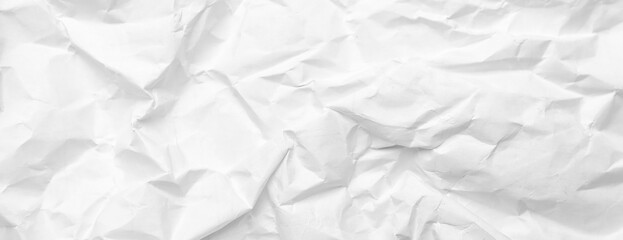 White crumpled paper, closeup view