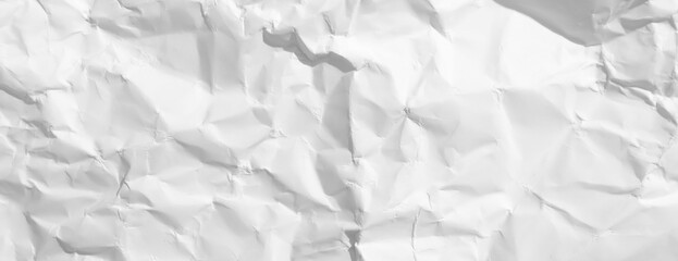 White crumpled paper, closeup view