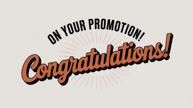Send warm congratulations on your promotion with this professional, eye-catching design, perfect for career milestones and expressing genuine appreciation - Powered by Adobe
