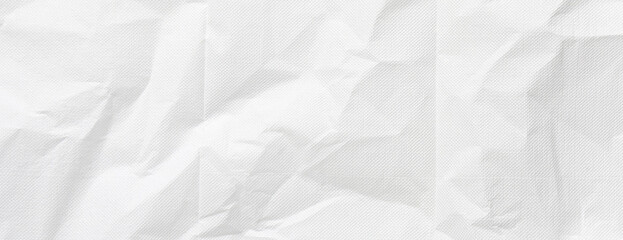 White crumpled paper, closeup view