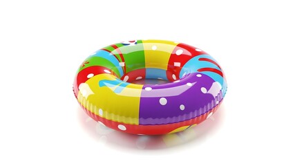 Vibrant and Playful Inflatable Swimming Ring, a Colorful Water Accessory Perfect for Summer Fun, Pool Parties, and Beach Leisure Activities